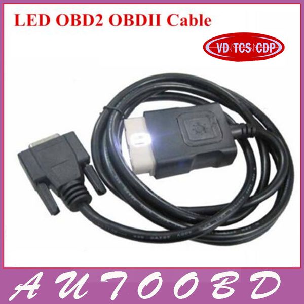 

cdp led obd2 cable for vd tcs cdp pro plus / new vci obd 2 obdii scanner cable accessories