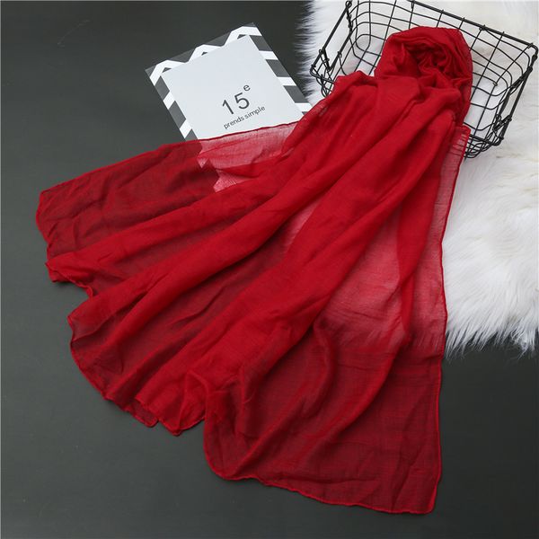 

summer plain bubble cotton scarf for women soft hijab solid foulard shawls wraps winter scarves stole 2020 new, Blue;gray