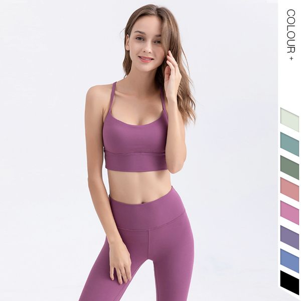 

women's y-shaped beautiful back shockproof gathered strap yoga fitness bra seamless sports push up tight exercise gym bras, White;black