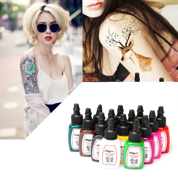 

14 colors tattoo ink 14 pieces/set of permanent tattoo paint body painting makeup ink beauty tools/ equipment