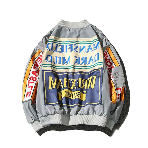 

new spring and autumn casual men's loose jacket youth street retro handsome printing baseball jackets coats, Black;brown