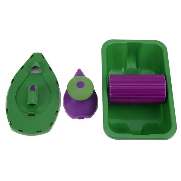 

5/8pcs set multifunction diy paint roller brush handle tool home office room wall roll paint brush kits home painting deco tools