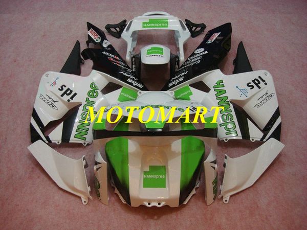 Kit carenatura moto per HONDA CBR600RR CBR 600RR 2003 2004 CBR 600F5 CBR600 03 04 Set carenature ABS verde bianco + regali HM11