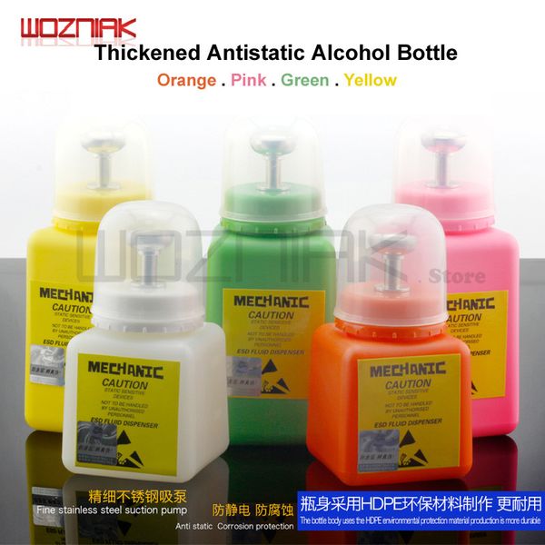 

wozniak thickening antistatic industry alcohol bottle stainless steel pump press type splash solvent bottle