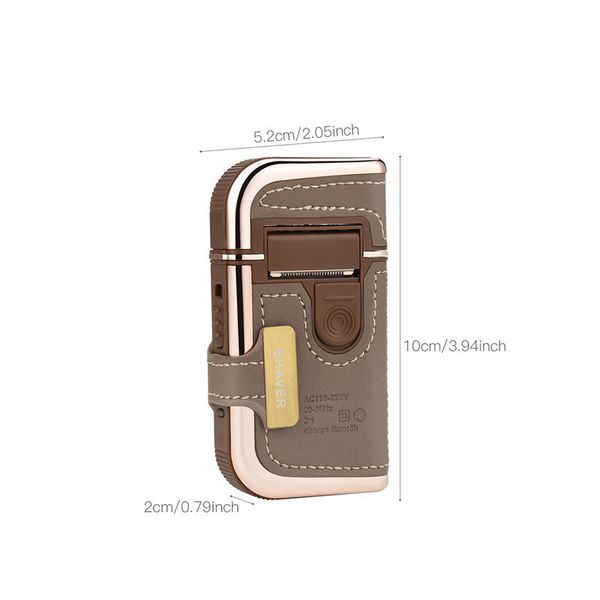 

2016 kemei km 5600 2 in 1 leather case men electric shaver reciprocating rechargeable and cordless razor vintage brown comecase rxtpg