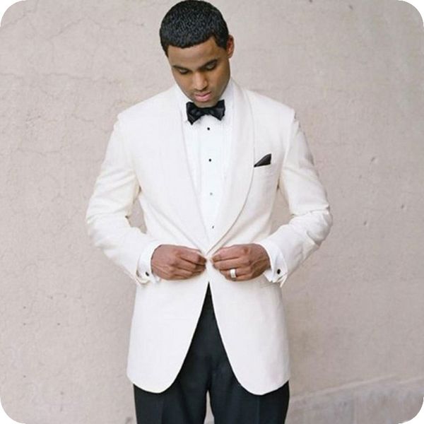 

latest coat pant design men suits for wedding groom tuxedos ivory formal men blazer two pieces summer beach bridegroom jacket, Black;gray