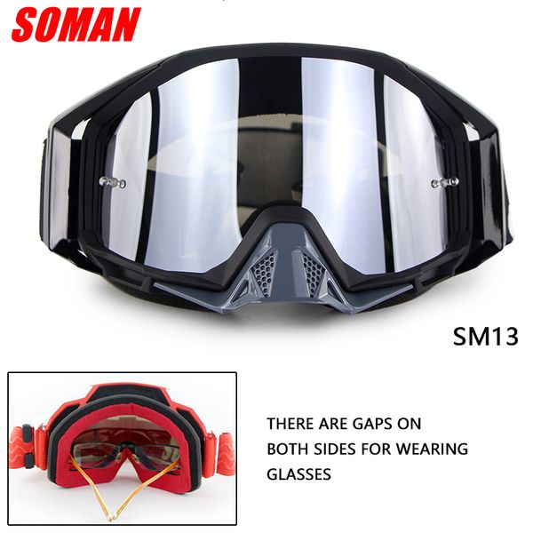 

racing motorcycle glasses goggles skiing glasses sport gafas dirt bike racing moto helmet glasses soman sm13