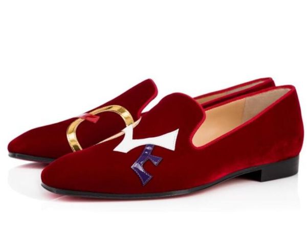 

original box]red bottom dandylove loafers suede flat for men oxford perfect quality moccasin party dress wedding walking black,red