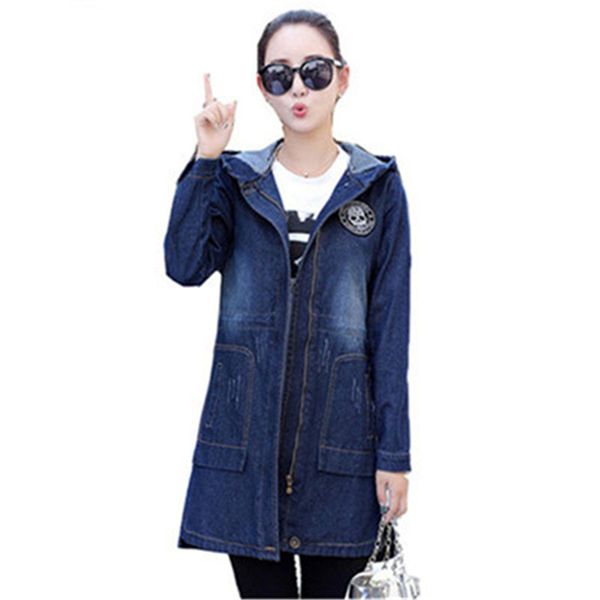 

women's fashion 2019 denim jacket long sleeve korean slim hoodies windbreak spring autumn plus size clothes 5xl female coat h31, Black;brown