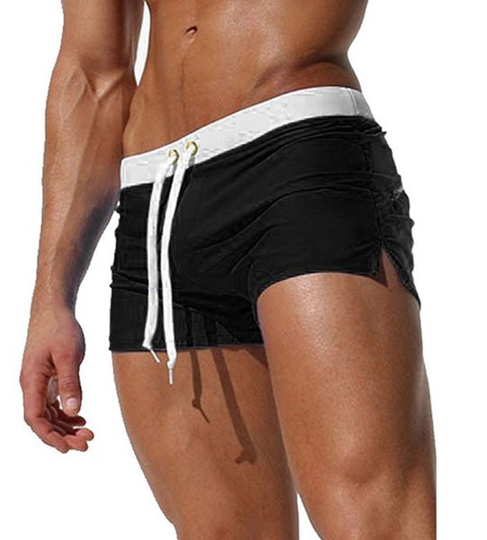 

boys outerwear sportswear quick dry mens swim wear casual wear lace up short black beach shorts male mens board shorts, White;black