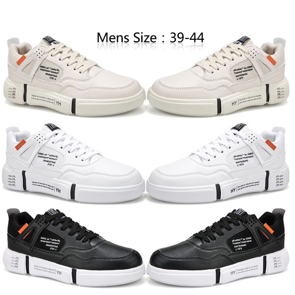 

casual small white shoes mens 2020 designer new breathable low-sneakers men youth sports outdoor size 39-44, Black