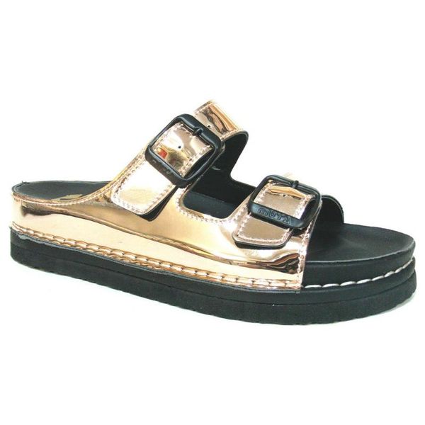 

muya 92093 coffee buckled anatomical lady slipper muya, Black