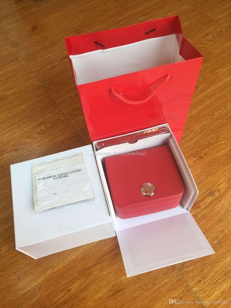 

2019 luxury watch brand red om g original box papers gift tote bag watches boxes leather bag card boxes for om g watch box, Black;blue