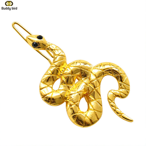 

punk alloy snake s hairpins snake animals gold metal hairpins hair clips for women wedding headpiece hairgrips hair accessories, Golden;white
