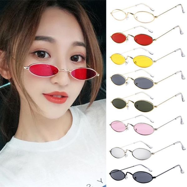 

retro sunglasses women fashion small frame sunglasses sall oval metal frame shades eyewear irregular mirror sun glasses uv400