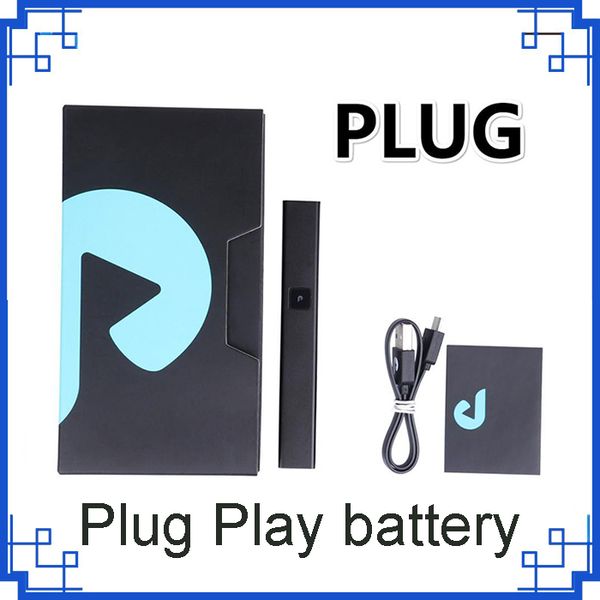 

2019 Plug Box Play 500mAh Аккумуляторы Модификаторы с 1,0 мл пустой Vape Pod Экзотика для 510 толстого масляного картриджа против батареи ENZO