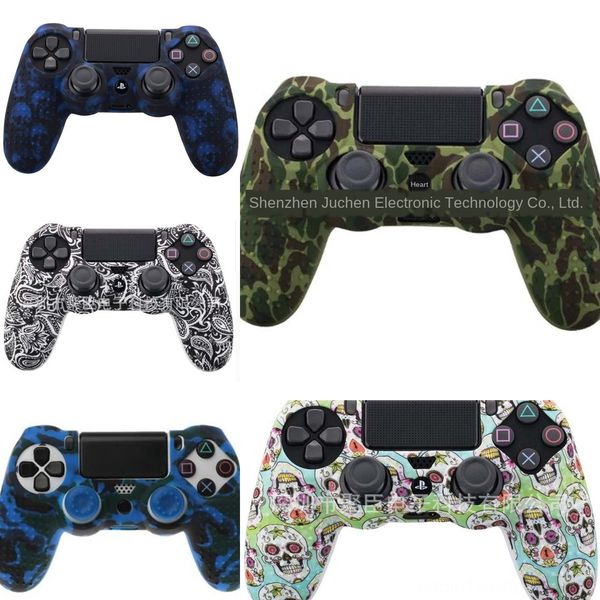 

06c9v new thumb cover skin case for gamepad playstation 4 ps4 pro slim controller sony cover with 2 silicone grips caps