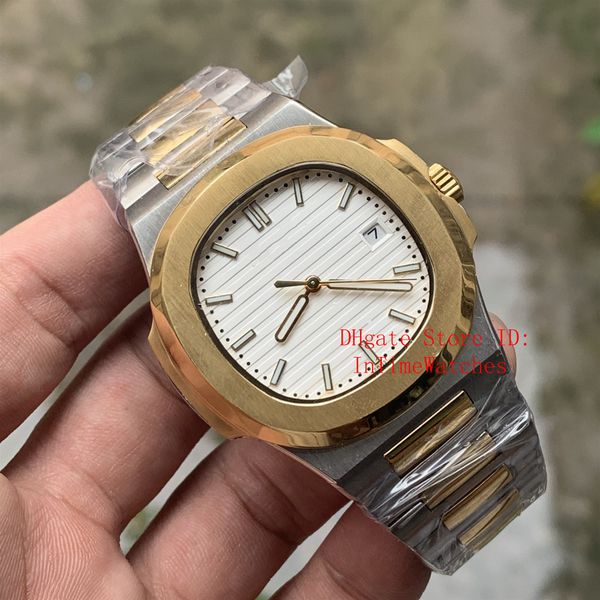 

18 color wholesale white dial asia 2813 movement wristwatches 40mm nautilus 5711 mechanical transparent automatic mens watches, Slivery;brown
