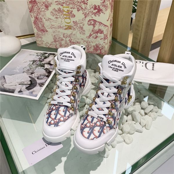 

Горячая Окр D-CONNECT неопрен SNEAKER Grosgrain ленты сшиты на передней Женщины High Canvas Fireworks печати неопрена моды Size35-41