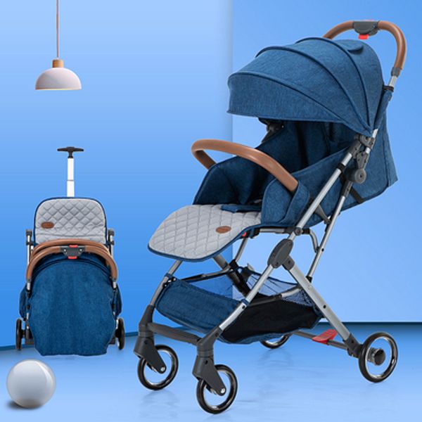 

baby stroller can sit reclining ultra light high landscape folding mini umbrella car four wheel absorber bb push