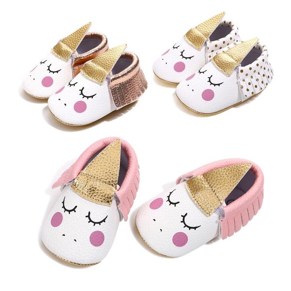 

newborn infant baby boy clothes summer casual cribs shoes 3 style 0-18m cartoon print tassel slip-on soft cork shoes