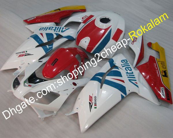 Moto RS125 per Aprilia RS 125 RS 125 2006 2007 2008 2009 2010 2011 Kit carenatura bianco rosso giallo blu (stampaggio ad iniezione)