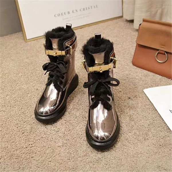 

enplei snow boots women winter boots fashion brand wool ankle warm shoes woman casual shoes size 35-40, Black