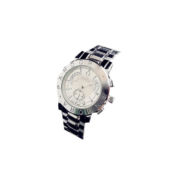 

simple fashion mesh belt watch 40.2mm men's stainless steel quartz luxury watch, Slivery;black