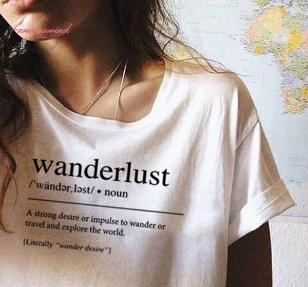 

wanderlust definition t shirt travel shirt tumblr clothing road trip t shirt aesthetic clothing womens graphic tee slogan tee, White