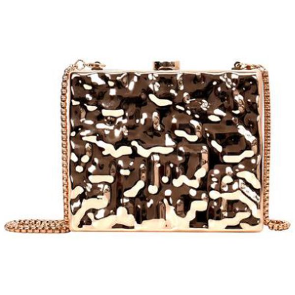

new retro box type evening dress ladies shoulder bag water ripple ladies messenger bag chain handbag