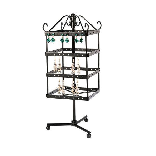 

jewelry display stand holder earring display stand jewelry rack storage metal rotating holder, Pink;blue
