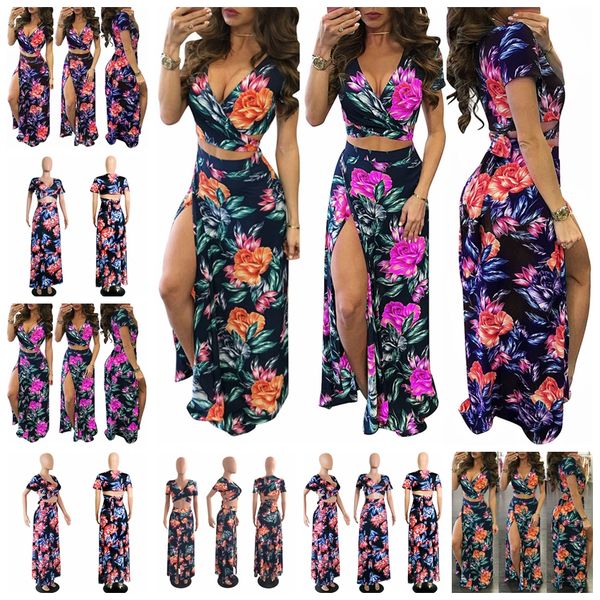 

european spring summer new products fashion printing hedge v neck floral dress,support mixed batch, White