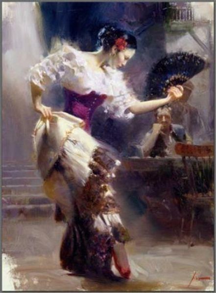

pino art painting "the dancer" spanish dancer home decor handpainted oil painting on canvas wall art canvas pictures 200606