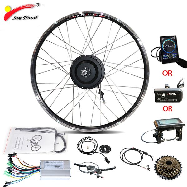 

electric bike conversion kit 36v 250w 350w 500w lcd/led ebike kit for 20"24"26"27.5" 700c 29"front motor bicicleta, Silver;blue