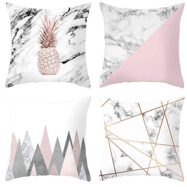 Marble Pineapple Series Pillow Cover Sofa Cushion Pillow Case For