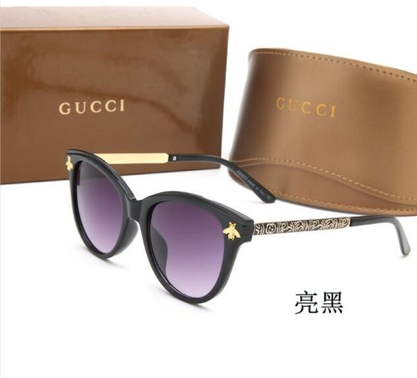 

1pcs classic pilot sunglasses designer brand mens womens sun glasses eyewear gold metal grglass lenses brown cas 5443, White;black