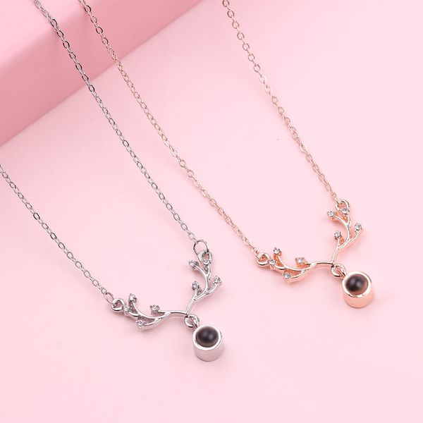 

2018 ограниченное ожерелье кулон новое поступление розовое золото серебро 100 языко