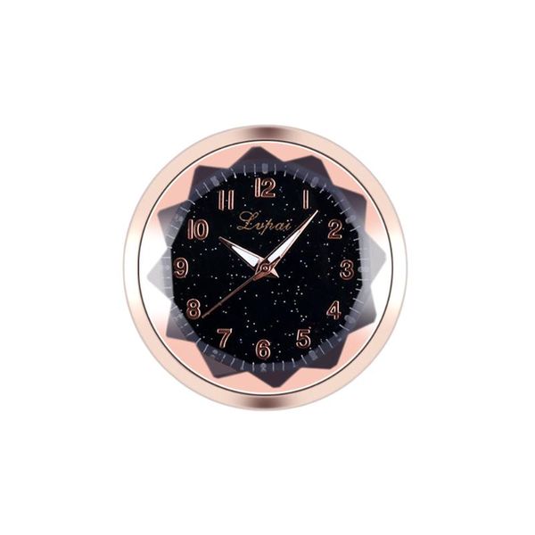 

mini electronic meter practical round styling self adhesive car clock interior auto decoration digital universal accessories