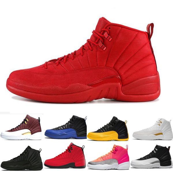 

new 12 12s winterize wntr basketball shoes men gym red black white game royal ball punch university gold blue sports sneaker trainers
