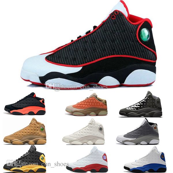 

with box new 13 13s cap and gown terracotta blush mens basketball shoes chicago black infrared flints bred men sport sneakers designer