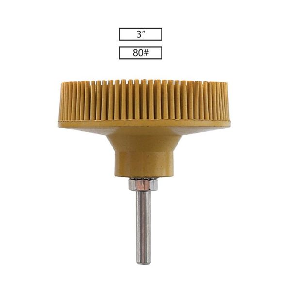 

50/80/120 bristle disc 2/3 in rubber abrasive brush polishing wheels accessories