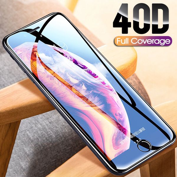 

40d full cover tempered glass for iphone 8 7 plus 6 6s glass screen protector on the iphone x xs max xr 5 5s se protective glass