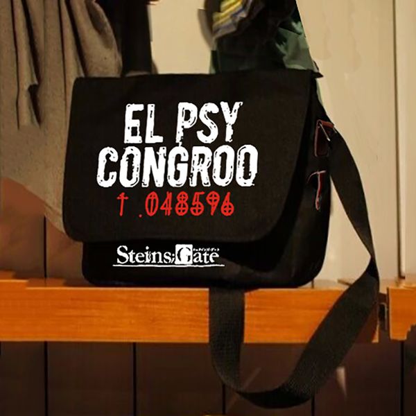 

meancat steins gate crossbody bag for teenagers bookbag messenger bag