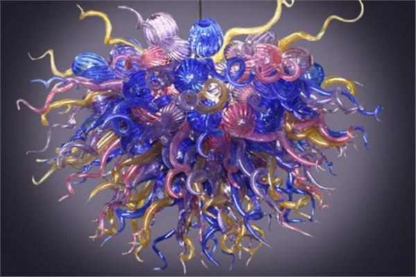 

modern dale chihuly style mini crystal bubble chandelier wholesale hand blown art glass chandelier with led light