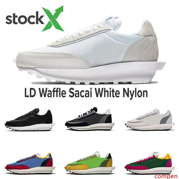 

2020 складе х лд вафельные sacai белый нейлон мода кроссовки для мужчин зеленый густо сосновых зеленый буле университетский саммит спортивны