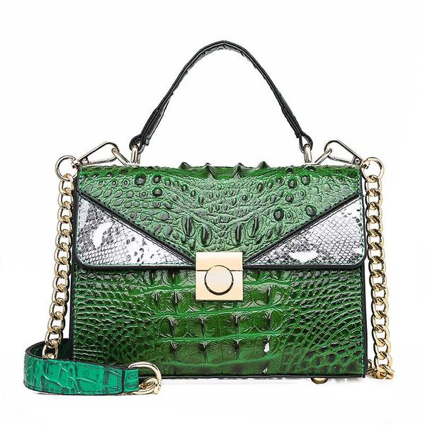

luxury handbag python tote bags women 2020 small designer lock crocodile pattern leather shoulder messenger bags chain bolsa red