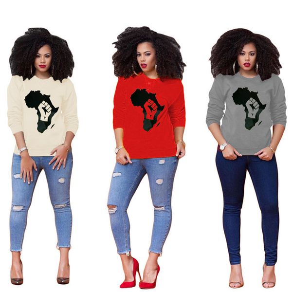 

женщины карта printed tshirt толстовки осень зима с длинным рукавом свитера карты pattern фуфайки девушки пуловер tshirt блуза tops s-2xl d8, White