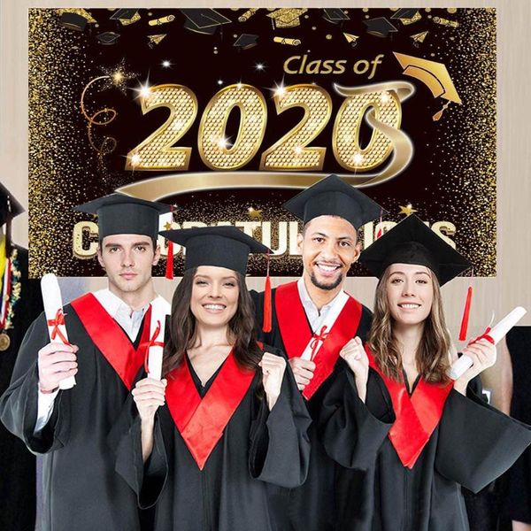 

large fabric graduation party banner 150x90cm durable selfie background 2020