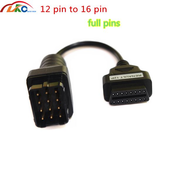 

re-nau-lt 12pin to 16pin female diagnostic cable re-na-ult 12 pin obd obd2 adapter conector ing