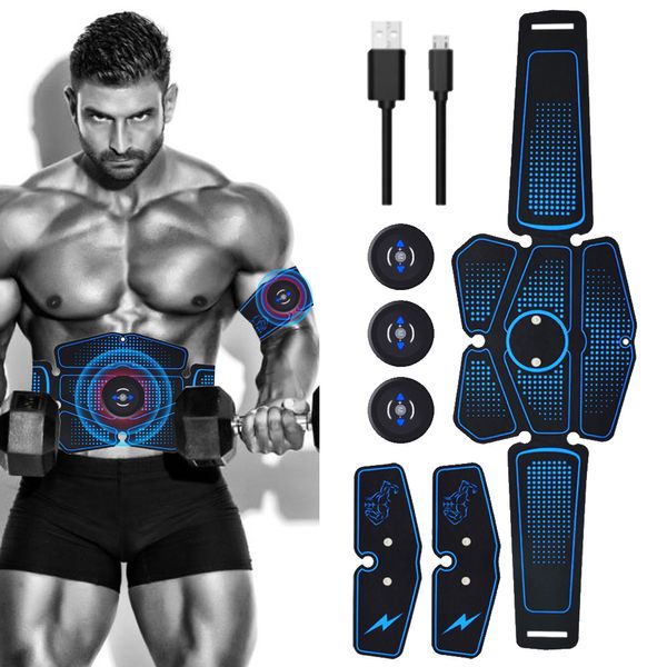 Abdominal Muscle Stimulator Trainer Ems Fitness Equipamento Treinamento Músculos Eletrostimulator Toner Exercício Gym na caixa